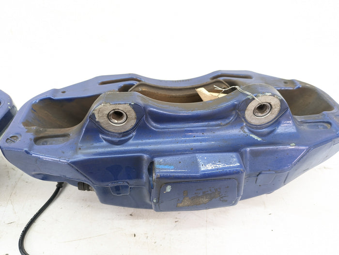 BMW E70 E71 X5 X6 M Front Blue Brake Calipers Set Pair Left Right 34117847241