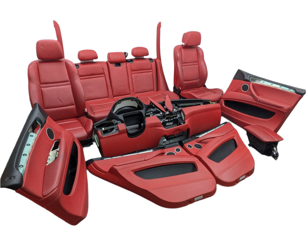 E70 X5 M Merino Red Leather Interior Set Seats With Dashboard
