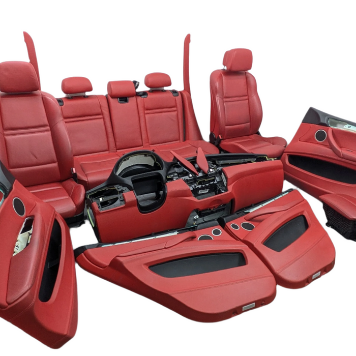 E70 X5 M Merino Red Leather Interior Set Seats With Dashboard