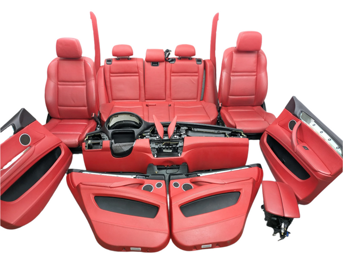 E70 X5 M Merino Red Leather Interior Set Seats With Dashboard