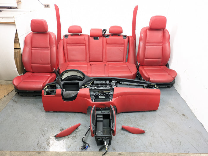 E70 X5 M Merino Red Leather Interior Set Seats With Dashboard