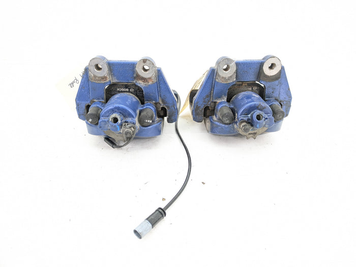 BMW E70 E71 X5 X6 M Rear Blue Brake Calipers Set Pair Left Right 34217847227