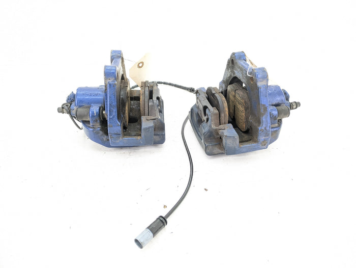 BMW E70 E71 X5 X6 M Rear Blue Brake Calipers Set Pair Left Right 34217847227