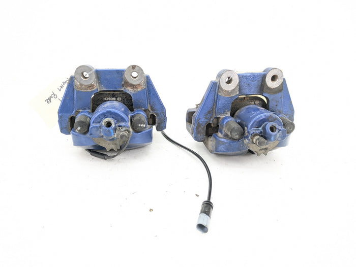 BMW E70 E71 X5 X6 M Rear Blue Brake Calipers Set Pair Left Right 34217847227