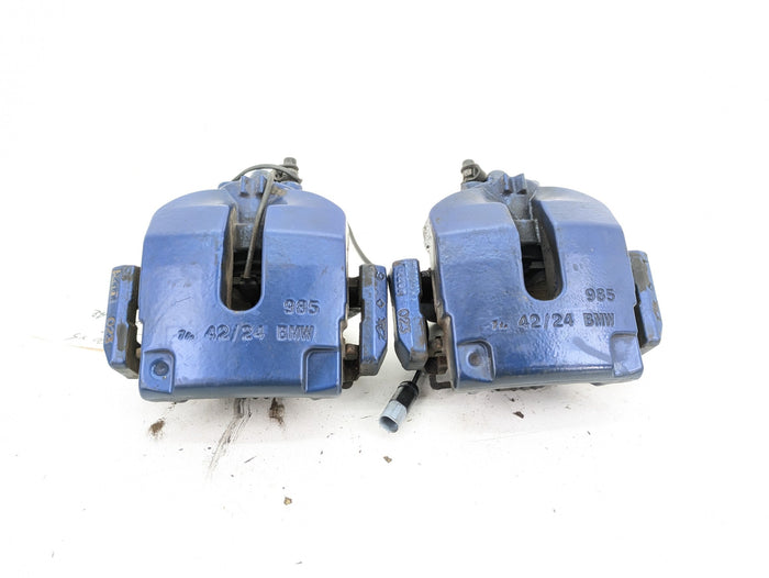 BMW E70 E71 X5 X6 M Rear Blue Brake Calipers Set Pair Left Right 34217847227