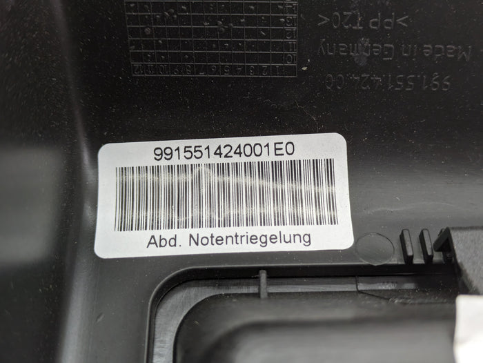 Porsche 991.2 911 GTS Emergency Interior Front Trunk/Frunk/Hood Release Handle 99750408700