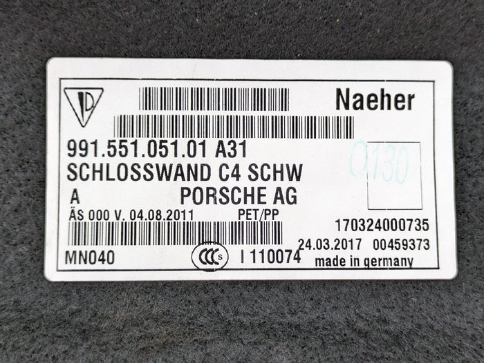 Porsche 991.2 911 GTS Front Trunk/Frunk Forward Carpet Liner 99155105101