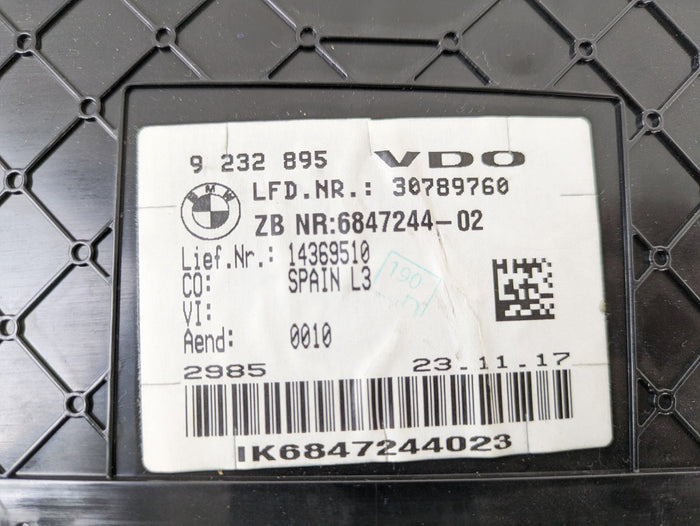 BMW F32 435xi 435i Instrument/Gauge Cluster KPH 9232895