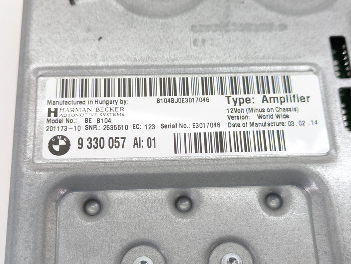 BMW F32 F30 F31 F33 F34 F36 4 & 3 Series Harman Kardon Audio Amplifier 9330057