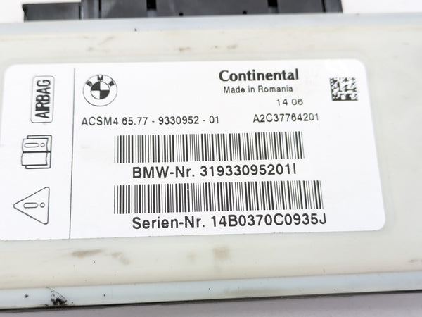 BMW F32 F30 F31 4 & 3 Series Airbag Control Unit Module 9330952