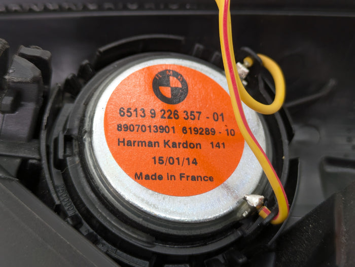 BMW F32 F33 F36 435xi 428xi 440xi 430xi Harman Kardon Left Door Tweeter W/ Trim 9226357/51337401151