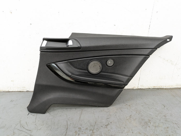 BMW F32 4 Series Right/Passenger Side Rear Black Dakota Leather Door Panel Card 51437389752