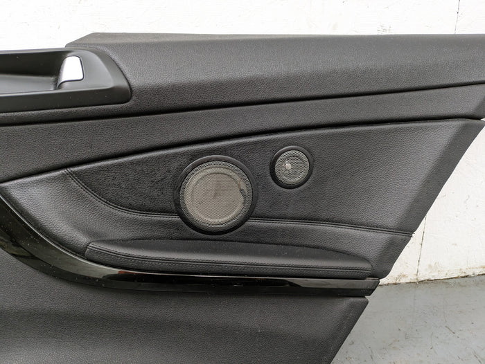 BMW F32 4 Series Right/Passenger Side Rear Black Dakota Leather Door Panel Card 51437389752