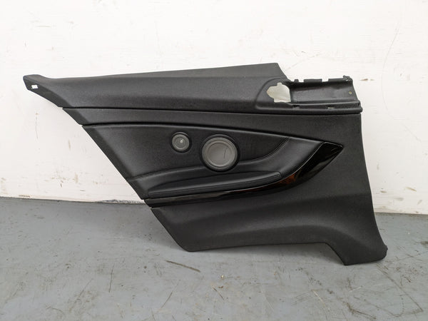 BMW F32 4 Series Left/Driver Side Rear Black Dakota Leather Door Panel Card 51437389751