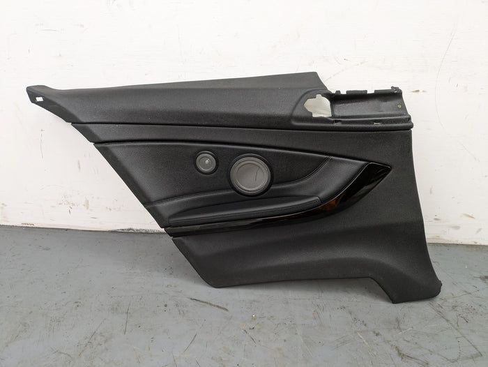 BMW F32 4 Series Left/Driver Side Rear Black Dakota Leather Door Panel Card 51437389751