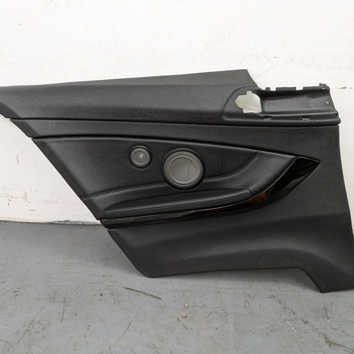 BMW F32 4 Series Left/Driver Side Rear Black Dakota Leather Door Panel Card 51437389751