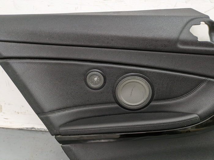 BMW F32 4 Series Left/Driver Side Rear Black Dakota Leather Door Panel Card 51437389751