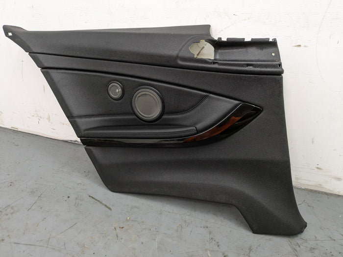 BMW F32 4 Series Left/Driver Side Rear Black Dakota Leather Door Panel Card 51437389751