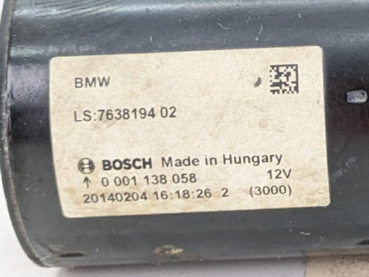 BMW F32 F30 F31 F33 F34 F36 4 & 3 Series N55/N20/N26 Starter Motor 7638194