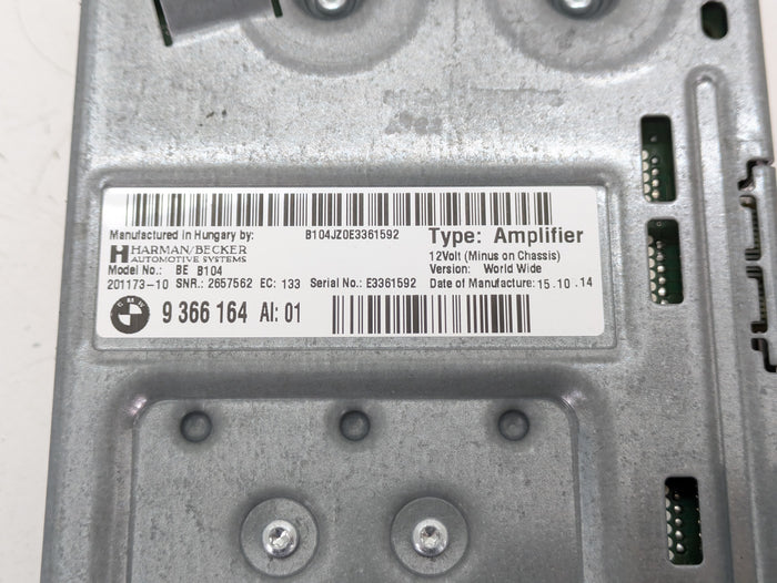 BMW F32 F30 F31 F33 F34 F36 4 & 3 Series Harman Kardon Audio Amplifier 9366164