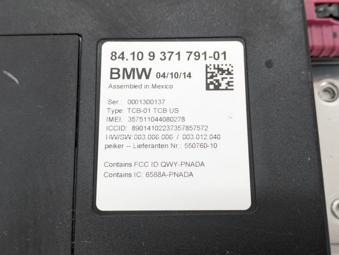 BMW F32 F30 F31 F33 F34 F36 4 & 3 Series Telematics Communication Module 9371791