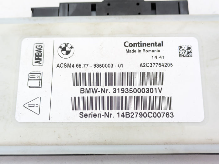 BMW F32 F30 F31 F33 F34 F36 4 & 3 Series Airbag Control Unit Module 9350003 *NOTE*