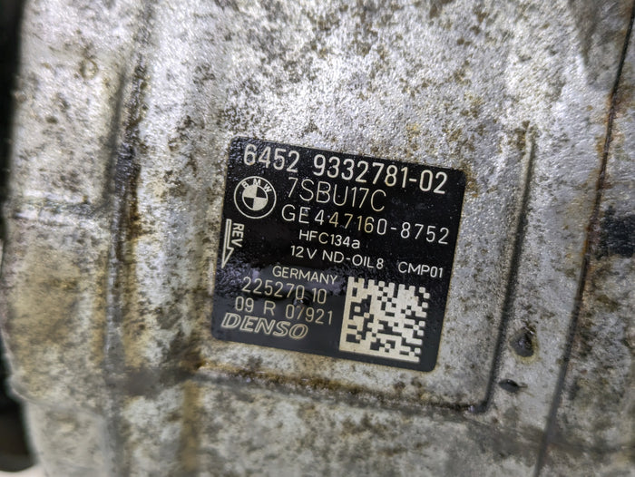 BMW F32 F30 F33 F34 F36 435xi 335xi N55 Air Conditioning/AC Compressor 9332781