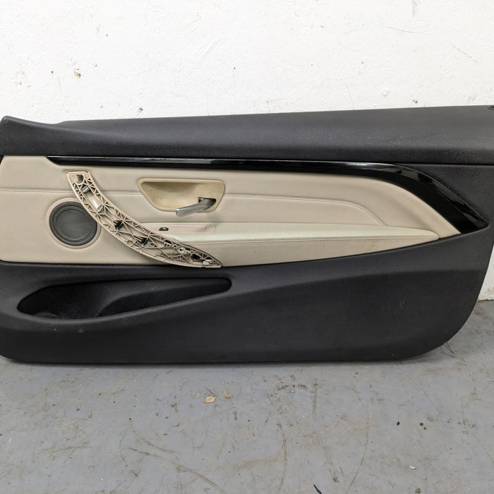 BMW F32 F33 4 Series Right/Passenger Side Front Oyster Dakota Leather Door Panel Card