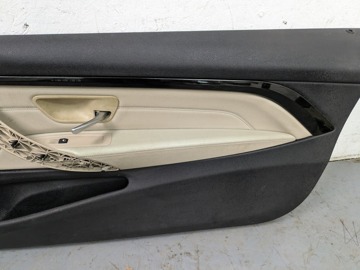BMW F32 F33 4 Series Right/Passenger Side Front Oyster Dakota Leather Door Panel Card