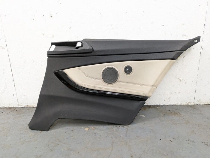 BMW F32 4 Series Right/Passenger Side Rear Oyster Dakota Leather Door Panel Card 51437389762