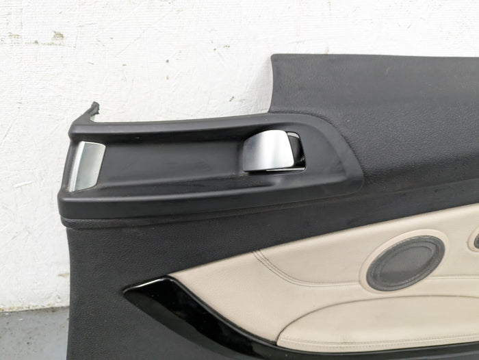 BMW F32 4 Series Right/Passenger Side Rear Oyster Dakota Leather Door Panel Card 51437389762