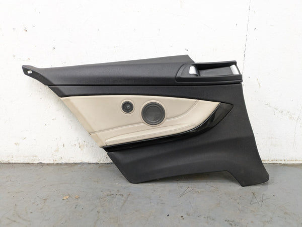 BMW F32 4 Series Left/Driver Side Rear Oyster Dakota Leather Door Panel Card 51437389761