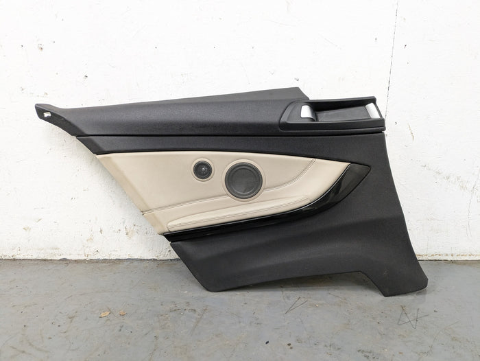BMW F32 4 Series Left/Driver Side Rear Oyster Dakota Leather Door Panel Card 51437389761