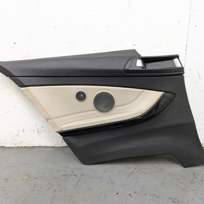 BMW F32 4 Series Left/Driver Side Rear Oyster Dakota Leather Door Panel Card 51437389761