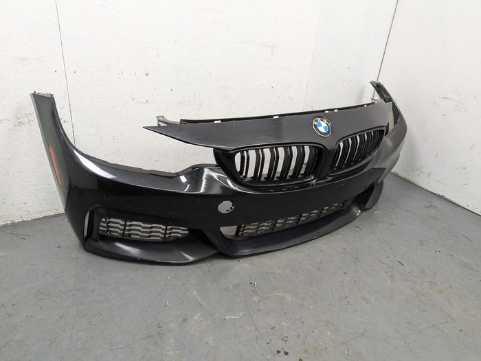 BMW F32 F33 F36 4 Series M Sport Front Bumper Black Sapphire Metallic (475)