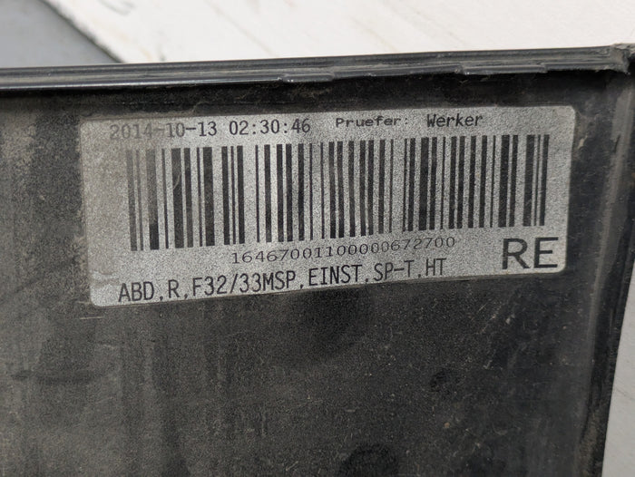 BMW F32 F33 4 Series M Sport Right/Passenger Side Skirt Black Sapphire Metallic (475) 8054540 *DAMAGED*