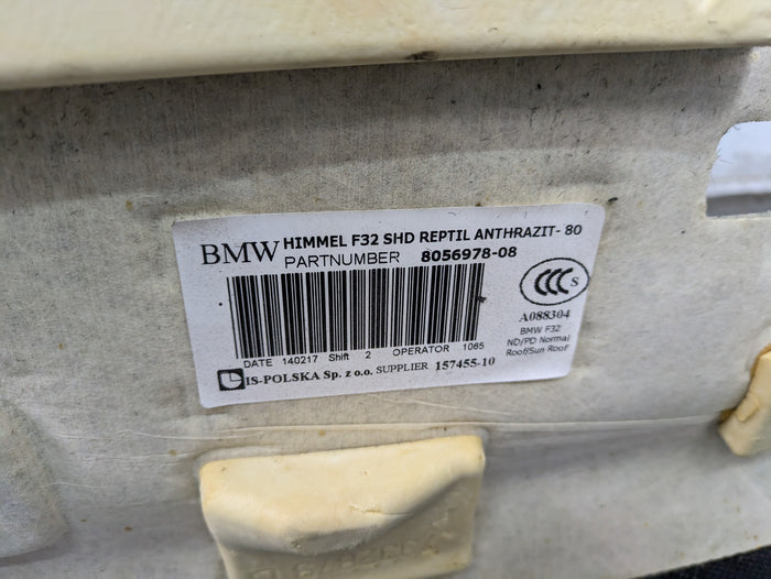 BMW F32 435xi 440xi 428xi 430xi Complete Black Headliner Set 51448064057 *Damaged*