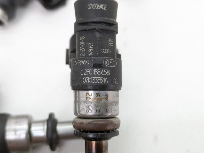 Audi 8V RS3 DAZA Engine Low Pressure Manifold Fuel Injector Set Of 4 07K133551A