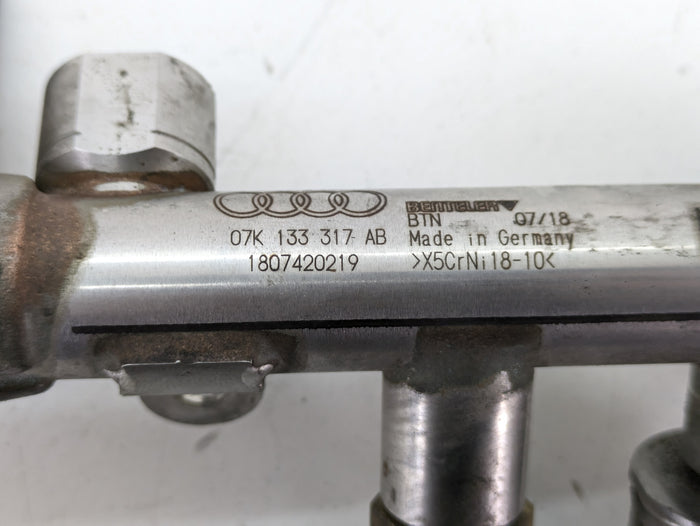 Audi 8V RS3 DAZA Engine High Pressure Fuel Rail 07K133317AB