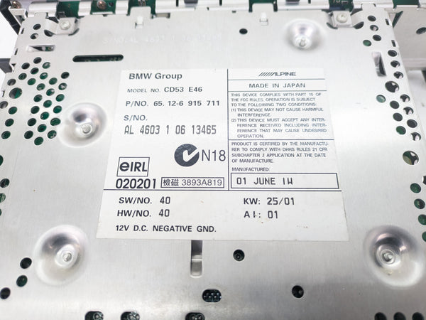 BMW E46 Business Radio CD Player Stereo Headunit 6915711