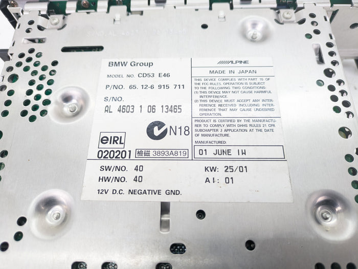 BMW E46 Business Radio CD Player Stereo Headunit 6915711