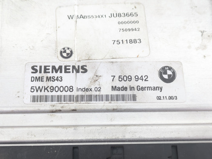 BMW E46 330ci 330i 330xi MS43 DME/ECU/Engine Control Module Computer 7509942