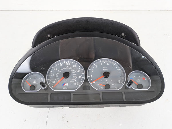 BMW E46 M3 Manual Transmission Instrument Gauge Cluster/Speedometer/Tachometer MPH 7834816