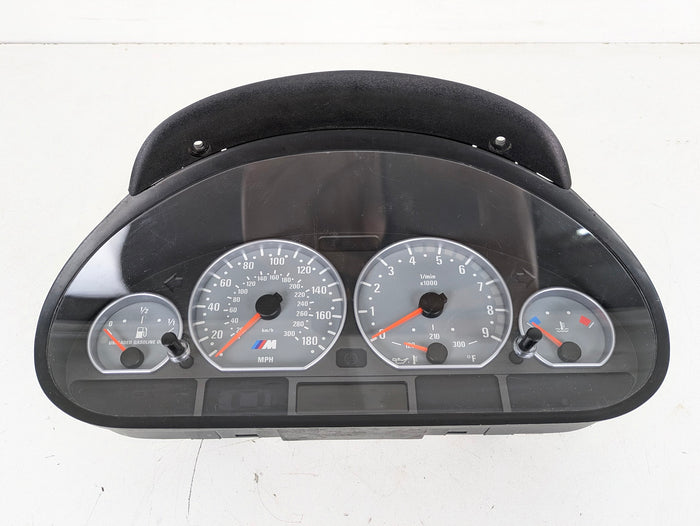 BMW E46 M3 Manual Transmission Instrument Gauge Cluster/Speedometer/Tachometer MPH 7834816
