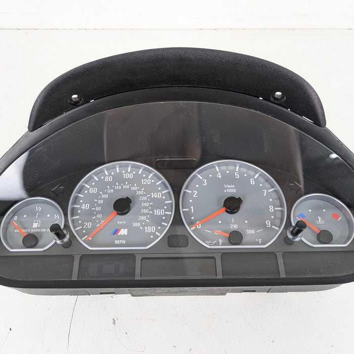 BMW E46 M3 Manual Transmission Instrument Gauge Cluster/Speedometer/Tachometer MPH 7834816