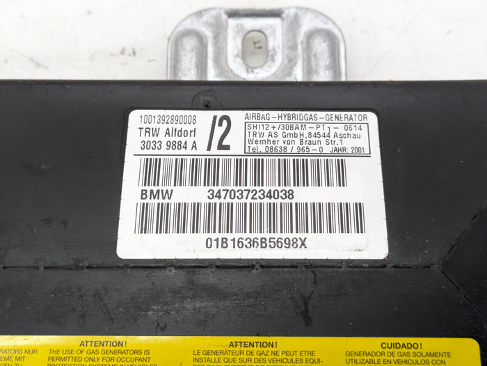 BMW E46 M3 330ci 328ci 325ci 323ci Coupe/Convertible Right/Passenger Side Door Airbag 30339884/72127037234