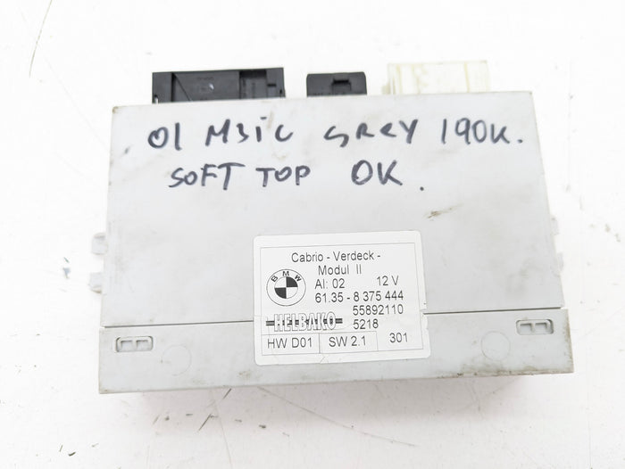 BMW E46 M3 330ci 323ci 325ci Convertible Roof/Soft Top Module 8375444
