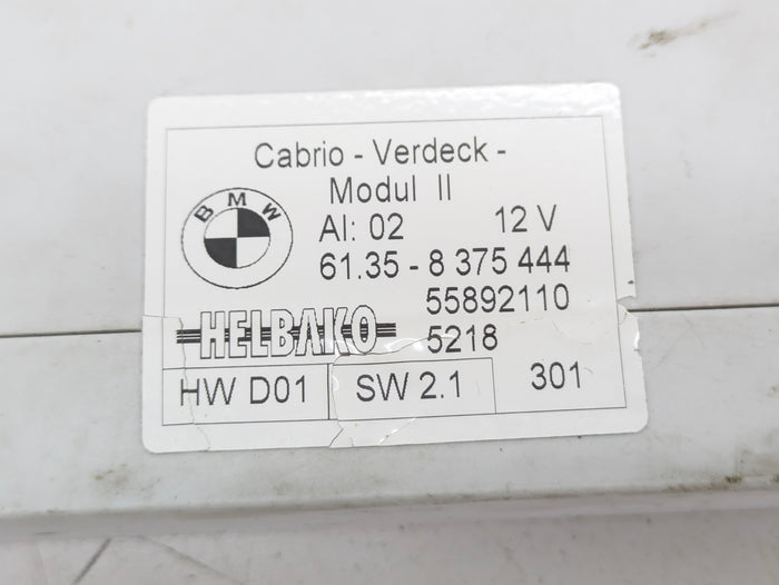 BMW E46 M3 330ci 323ci 325ci Convertible Roof/Soft Top Module 8375444