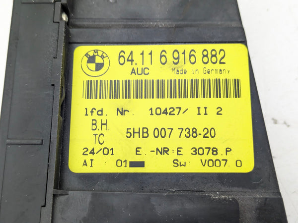 BMW E46 M3 HVAC Climate Control Panel Buttons 6916882