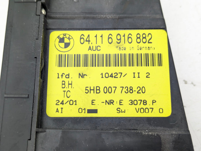 BMW E46 M3 HVAC Climate Control Panel Buttons 6916882